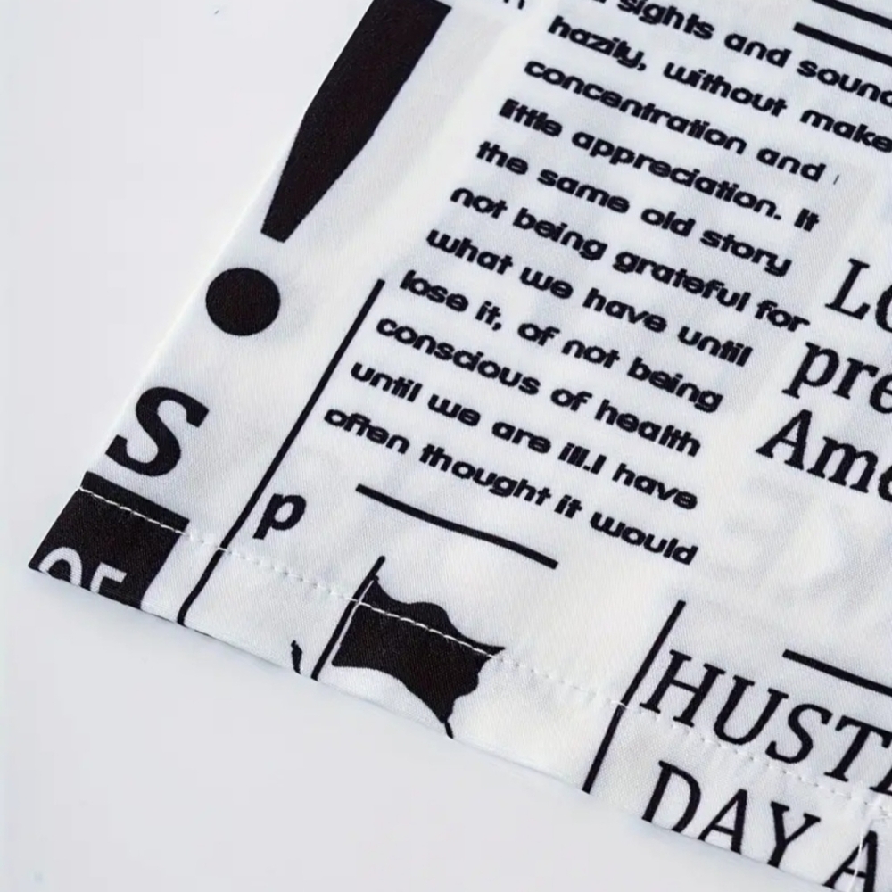 NIP Edgy , Designer, Spill The Tea , News Paper Print Dress - Picture 8 of 14